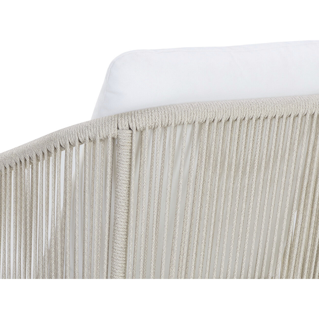 Allariz Greige / Stinson White Outdoor Dining Armchair